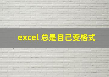 excel 总是自己变格式